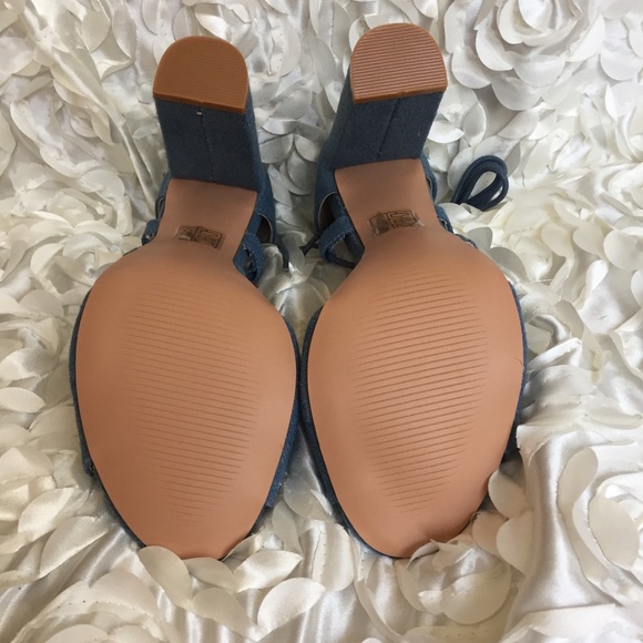 ❤️ Stunning denim chunky heel sandals - Picture 4 of 4
